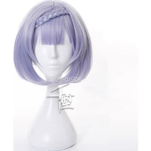 Game Genshin Impact Noelle Women Short Wig With Braid Cosplay Costume Heat Resistant Synthetic Hair Wigs