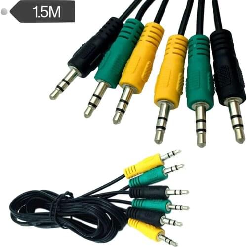 1pc 3.5mm Headphones 3 In 1 For 5.1 Channel Speaker Car Home Adapter Converter Computer Accessories TRS Jack Male Audio Cable