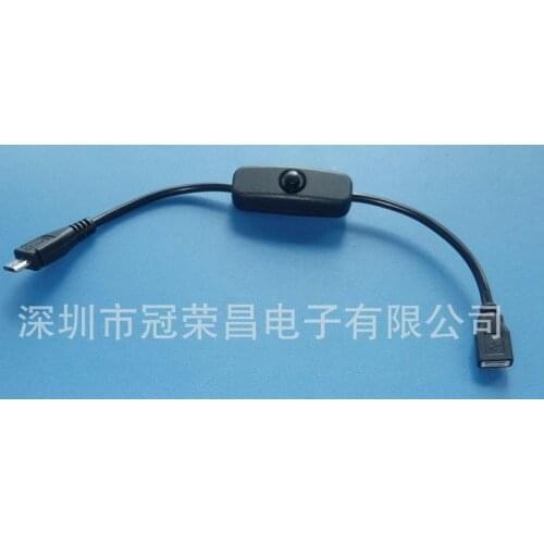 200pcs Power USB Cable With ON/OFF Switch Power Control Toggle for Raspberry Pi 3 Model B+/ B/2/Zero/w