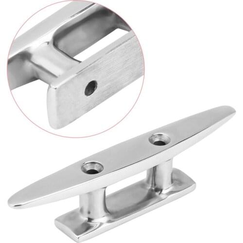 4 Inch Stainless Steel Boat Mooring Dock Deck Rope Cleat For Marine Yacht Adopt Fine Grinding Mirror Polishing Precise Bright