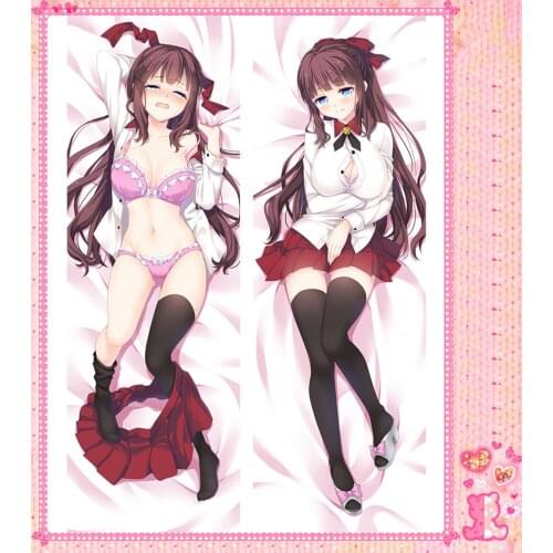 Anime Cartoon NEW GAME Double Bolster Hugging Pillow Case Pillow Cover Pillowcase Peach Skin 2 Way No.16260