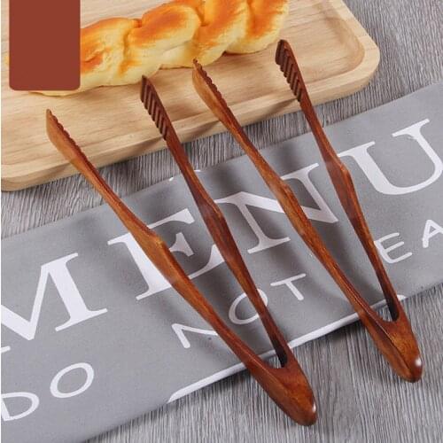 BBQ 1 PC Wooden Clamp Kitchen Tongs Food Barbecue Tool Salad Bacon Steak Bread Household Kitchen Utensils parrilla barbecue