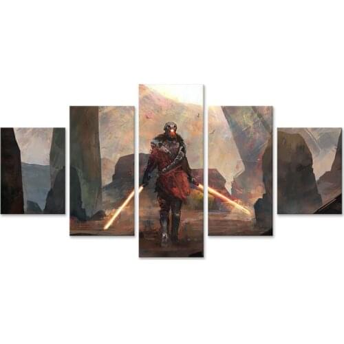 Destiny Lightsaber Sith Lord Canvas Print Picture Wall Art 5 Pcs Paintings Home Decor Module Poster Living Room