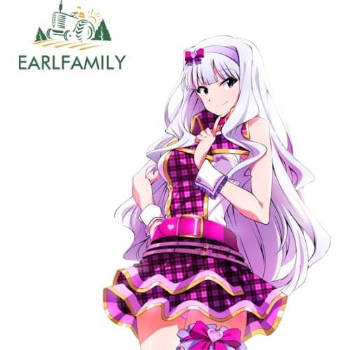 EARLFAMILY 13cm x 12.7cm for Shijou Takane Idolmaster Cute Creative VAN Car Stickers DIY Waterproof Anime Vehicle Window Decal