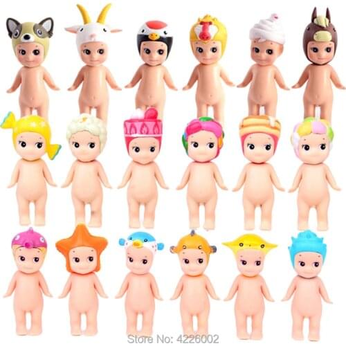 Sonny Angel Sweet Animal Marine Series PVC Action Figures Kawaii Cookie Popcorn Mini Collectible Model Kids Toys Doll Gift 12pcs