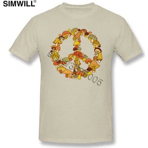 2019 Mens Mushroom Ring T Shirts Extra Large Pure Cotton Short Sleeve Tee Shirt O Neck T-shirt Clothing Graphic Tshirt