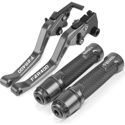 FZR400 1988 1990 Motorcycle aluminum Accessories Handle Grips Handlebar Short Brake Clutch Lever For YAMAHA FZR400 1988-1990 89