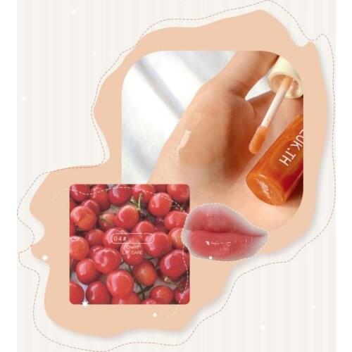 Crystal Jelly Lip Gloss Natural Fruit Moisturizer Shiny Liquid Vitamin Fades Lip Lines Anti-Cracking Primer Lip Oil Care TSLM1