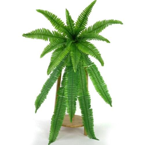 Simulation fern grass green plant artificial fern persian leaves flower wall hanging plants home wedding shop decoration