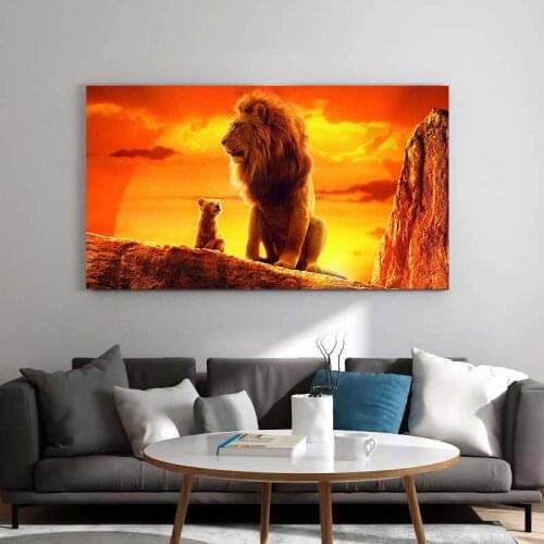 The Lion King Movie Wall Art Canvas Painting Posters and Prints Animal Picture Wall Art for Living Room Home Decor (No Frame)