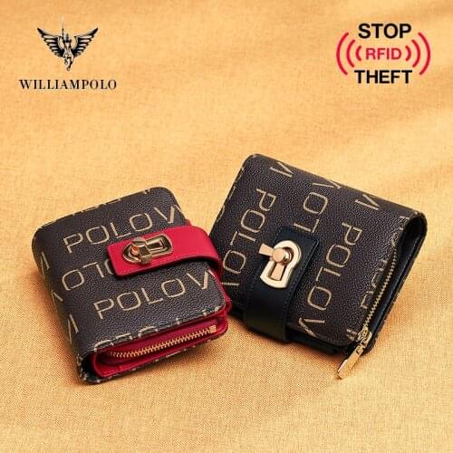Wallet Women Small Card Holder Purse RFID PVC Hasp Exquisite Casual Waterproof Zipper coin Packet Simple and Compact
