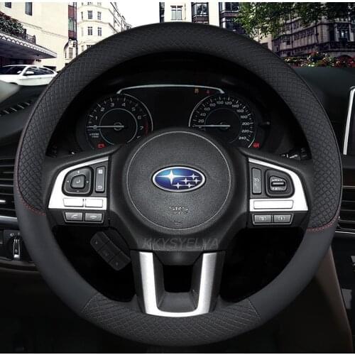 Leather Car Steering Wheel Cover Anti-slip for Subaru Forester Legacy XV BRZ WRX High Quality Auto Accessories