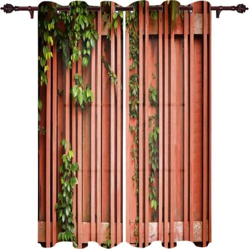 Vine Building Ancient Wall Valance Window Curtains For Living Room Bedroom Kitchen Home Luxury Youth Room Treatment Curtains