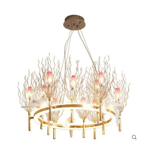 Bird chandelier Nordic art living room creative light luxury ins chandelier clothing store personality restaurant chandelier