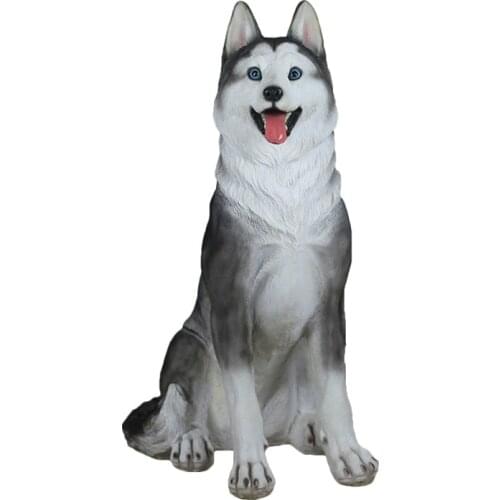 Handmade Simulation Dog Decoration Dog Husky Model Doll Living Courtyard Garden Home Furnishings Decoration Ornaments