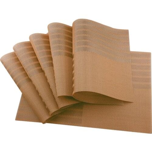 4Pcs Placemats Dinning Table Place Mats Set Non-slip Insulation PVC Placement Waterproof Heat-resistant Kitchen Table Mats