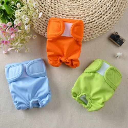 New Cute Velcro Pet Dog Sanitary Physiological Washable Dogs Sanitary Menstruation Pants For Diapers Underwear Sanitary Shorts