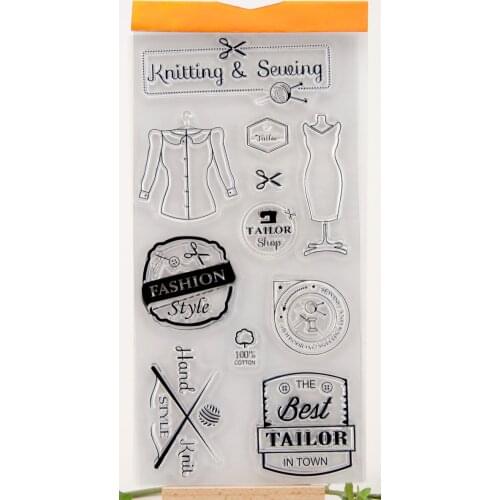 DIY Hand Account Scrapbook Clip This Finished Chapter Stamp Transparent Seal Knitting and Sewing Stamps for Card Making