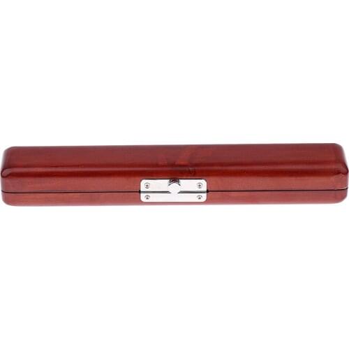 Portable Solid Wood Flute Head Wooden Storage Case Instrument Accessories