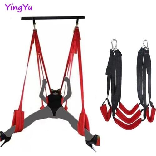 Sex nylon swing BDSM Ankle Cuff Slave Soft Sex Furniture Fetish Bandage Swing Sex Erotic Toys Couple Sex furniture sex shop