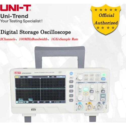 UNI-T UTD2102CEX+ High-precision 100MHz desktop Digital Storage Oscilloscope; laboratory/electronic repair waveform tester