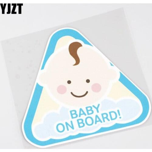YJZT 14.7CMX13.4CM Baby ON Board Car Sticker Lovely baby Pvc Decal 13A-0031