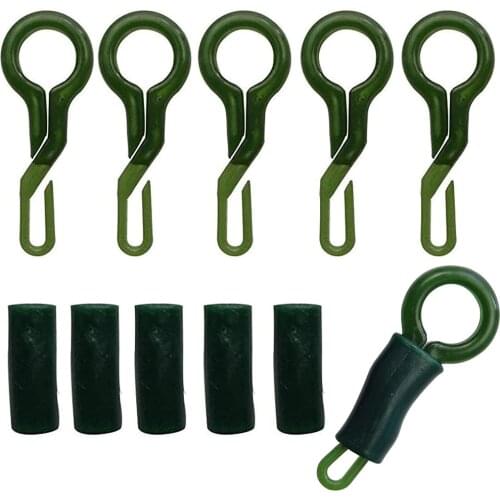 Back Lead Clip With Locking Tube Green Plastic Rubber Carp Fishing Accessories Carp Rigs Connector Terminal Tackle Tools