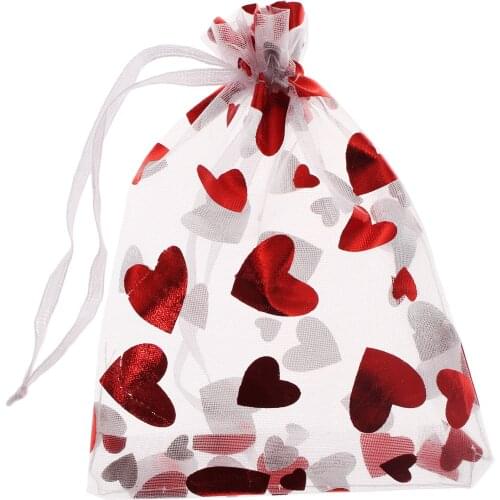 100pcs/set Valentines Day Love Printed Bundle Bag For Wedding Birthday Party Gift Bag Biscuit Baking Packaging Bag