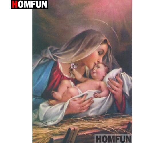 HOMFUN Full Square/Round Drill 5D DIY Diamond Painting "Beauty child" 3D Embroidery Cross Stitch 5D Home Decor A17597