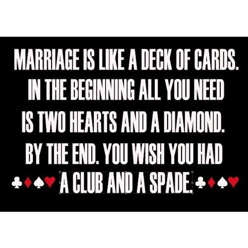 MARRIAGE IS LIKE METAL SIGN PLAQUE MAN CAVE HOME FUNNY HUMOUR NOVELTY FUN CARDS