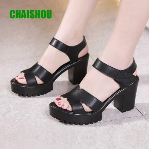 CHAISHOU 2019 Womens High Heel Sandals Women Summer Fashion Dancing Sandals Fish Mouth Toe Sexy Party Wedding Shoes CS-461