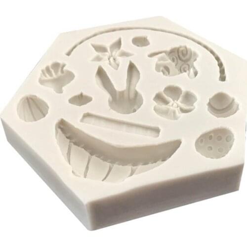 Sugarcraft Flower basket Rabbit Silicone mold fondant mold cake decorating tools chocolate gumpaste mold