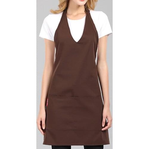 6Colors Polyester Cotton Apron Waitress Barista Restaurant Bistro Baker Catering Uniform Florist Manicure Gardener Work Wear D7