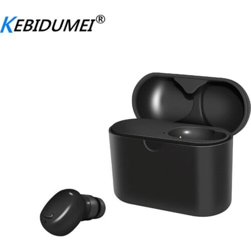 Handsfree Bluetooth Earphone 5.0 Mini Wireless Stereo Waterproof Headset Car Earbud Charging Box with Mic for Phones