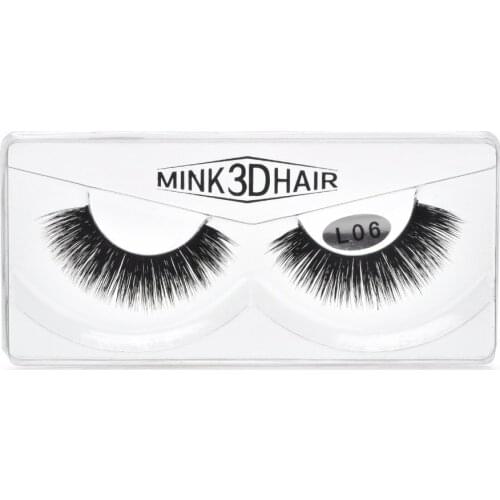 Thick Long Black 3D Mink Lash Russian Volume False Eyelash Extension Wedding Party Makeup Tool L06