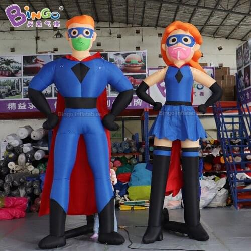 Personalized 1.7x3.6 meters inflatable superwomen model for education / blow up superwomen balloon toys