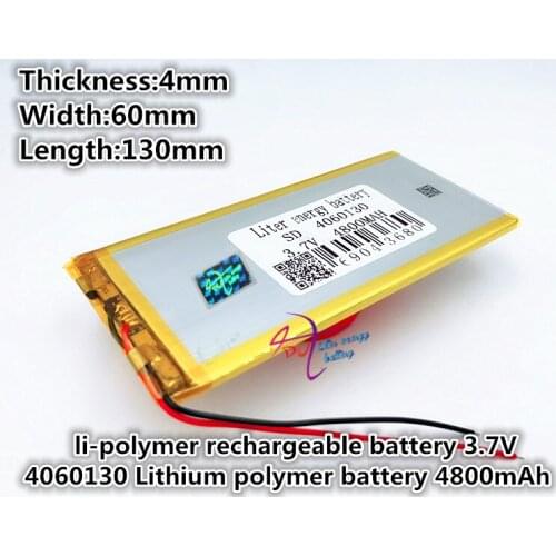 Best battery brand 4060130 4800mah 3.7 V lithium polymer battery tablet battery mobile power battery