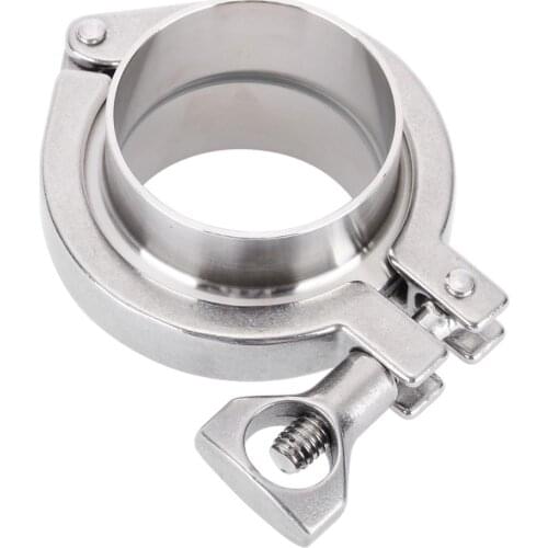 Mayitr Stainless Steel Sanitary Pipe Weld Ferrule Tri Clamp Kits With PTFE Gasket 19mm / 25mm / 32mm / 38mm / 45mm / 51mm