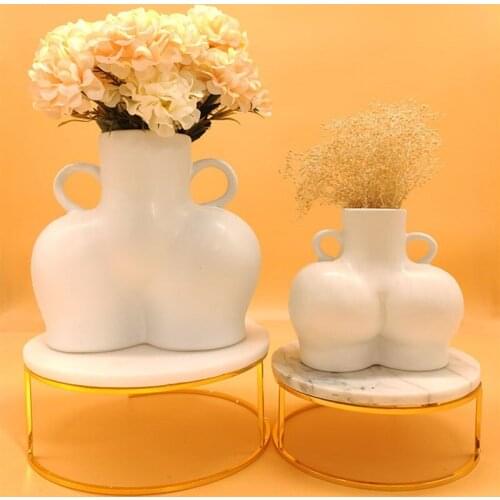 BODY ART TABLETOP VASES FOR FLOWERS CERAMIC VASE MODERN ART FLORAL ARRANGEMENT QUALITY PORCELAIN BUTT ORNAMENTS ROOM FURNISHINGS
