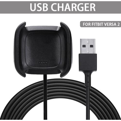 Newest 5V USB Charging Dock 100cm Smart Watch Charging Cable Replacement Power Charging Cord for Fitbit Versa 2