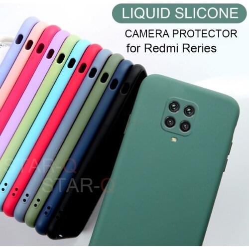 New Liquid Silicone Phone Case For Xiaomi Redmi Note 9 pro note9 9s Original Luxury Camera Protector Soft Back Cover Coque
