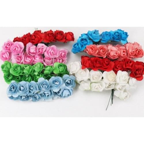 Fake Mini Foam Roses Artificial Wedding Flowers Diy Flower Decoration New Year Valentines day Gift Rosas Artificiales Rose