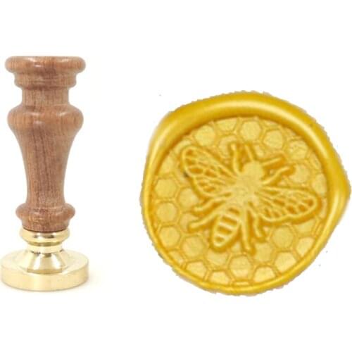 Lovely Natural Bee Wax Stamp Exquisite Paint mini handle,DIY Ancient Seal Retro Stamp,Personalized Stamp Wax Seal High Quality