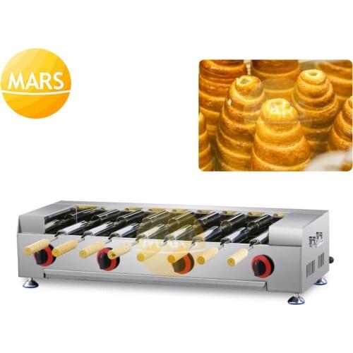 8 Roller Heavy Duty LPG Gas Hungarian Chimney Cake Kurtos Kalacs Suto Roll Grill Oven Machine Doughnut Ice Cream Cone Maker