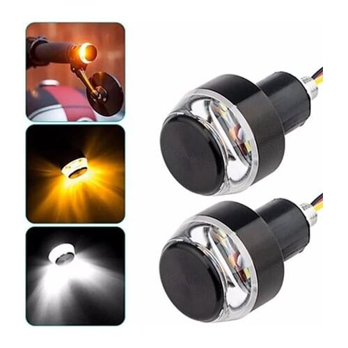 Motorcycle handlebar LED flash, 22mm universal yellow indicator, with side indicator 2 UDS for KTM motorcycle