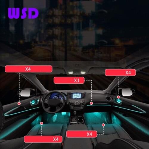 LED ambient light for Infiniti QX60 interior lights, 64-color door panel lights, door light guide strips, original installation