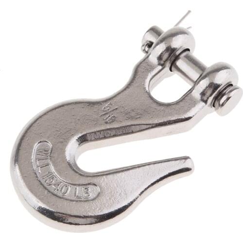 Stainless Steel Clevis Type Swivel-Eye Lifting Snap Tone Hook (5/16inch) with 1540 Working Load Limit