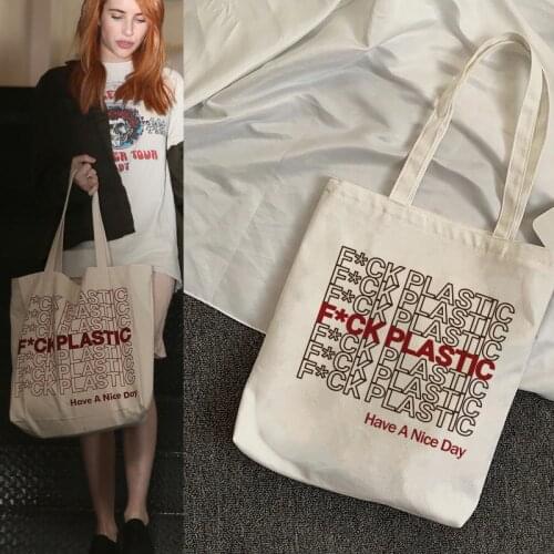 Star same style print Women Vintage casual chic women fashion large-capacity canvas new Goth ins shoulder bags shopper sac 2020