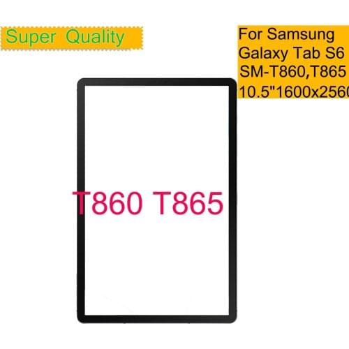 10Pcs/Lot For Samsung Galaxy Tab S6 T860 T865 Touch Screen Panel Tablet SM-T860 SM-T865 Front Outer LCD Glass Lens Replacement