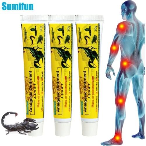 3pcs Scorpion Analgesic Ointment Muscle Sprain Pain Ointment Neuralgia Acid Stasis Rheumatism Arthritis Joint Pain Cream P1137